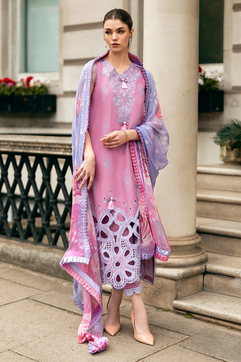 LINE LIGHT Dhanak 3PC Embroidered With Digital Printed Wool Shawl-662